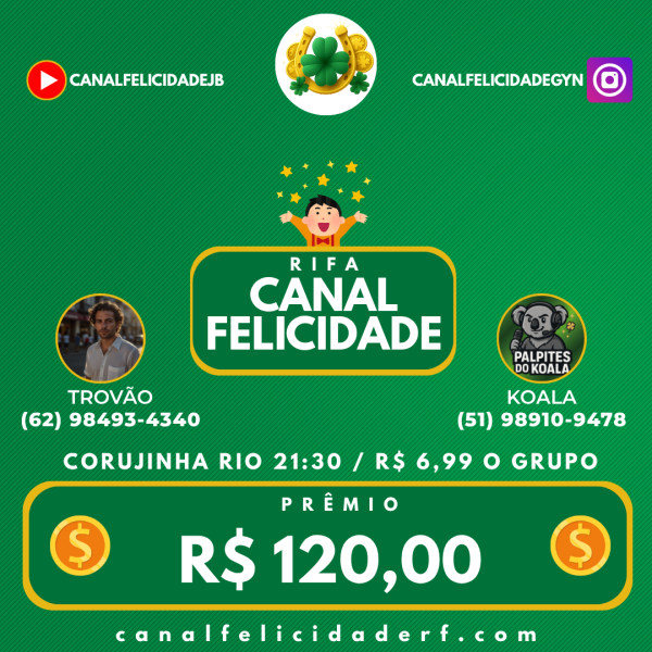 RIFA CORUJINHA RIO - 21:30 - 04/10/2025